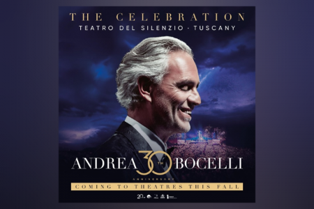 FILME-CONCERTO “ANDREA BOCELLI 30: THE CELEBRATION” SERÁ LANÇADO MUNDIALMENTE NOS CINEMAS NO SEGUNDO SEMESTRE, PELA FATHOM